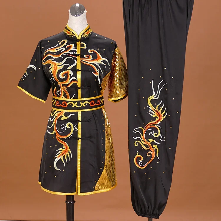 Custom Made Competition Kung Fu Uniform Tai Chi Wushu Performance Clothing Women Men Child Embroidery 2022 Black New Style
Custom Made Competition Kung Fu Uniform Tai Chi Wushu Performance Clothing Women Men Child Embroidery 2022 Black New Style