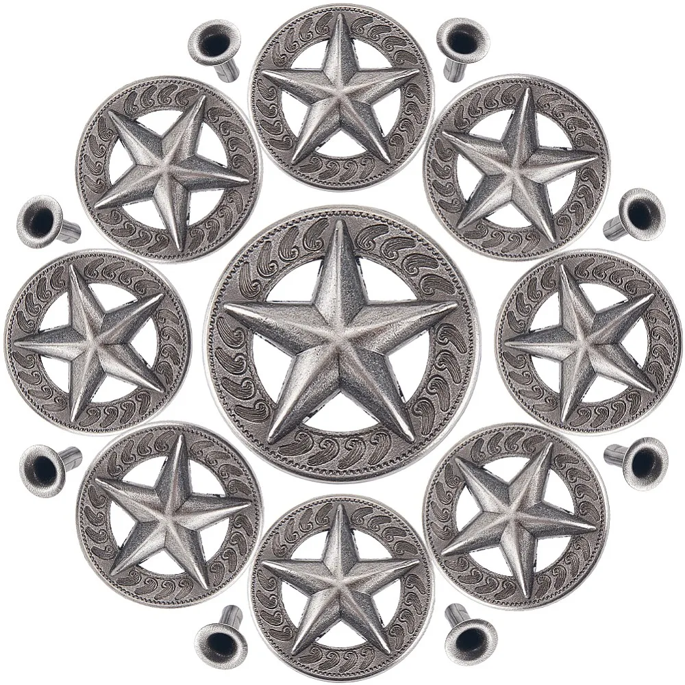 10Pcs Style Alloy Buttons with Screws for Purse Bags Leather Crafts Decoration Silver 32mm
10Pcs Style Alloy Buttons with Screws for Purse Bags Leather Crafts Decoration Silver 32mm