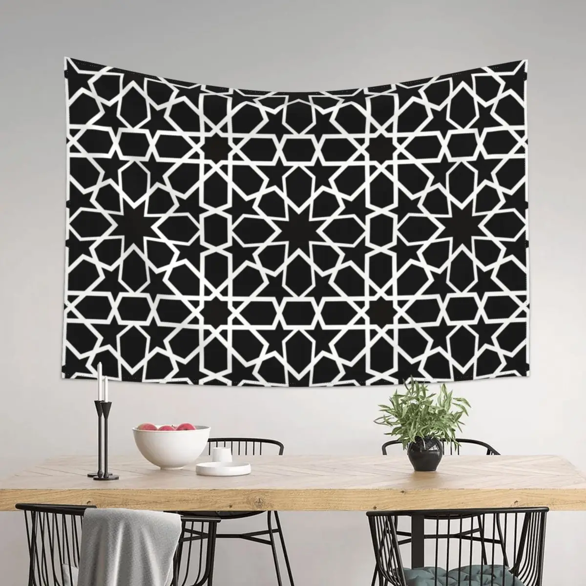 white oriental pattern on black background - seamless pattern traditional morocco style Tapestry Decorative Wall Mural Tapestry
white oriental pattern on black background - seamless pattern traditional morocco style Tapestry Decorative Wall Mural Tapestry