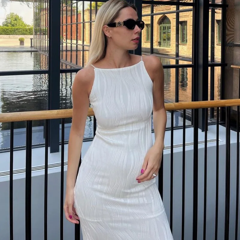 2023 Female Long Dress Solid Stereoscopic Line Print Sleeveless High Waist Slim Elegant Fashion Sexy Party Women Dress Summer
2023 Female Long Dress Solid Stereoscopic Line Print Sleeveless High Waist Slim Elegant Fashion Sexy Party Women Dress Summer