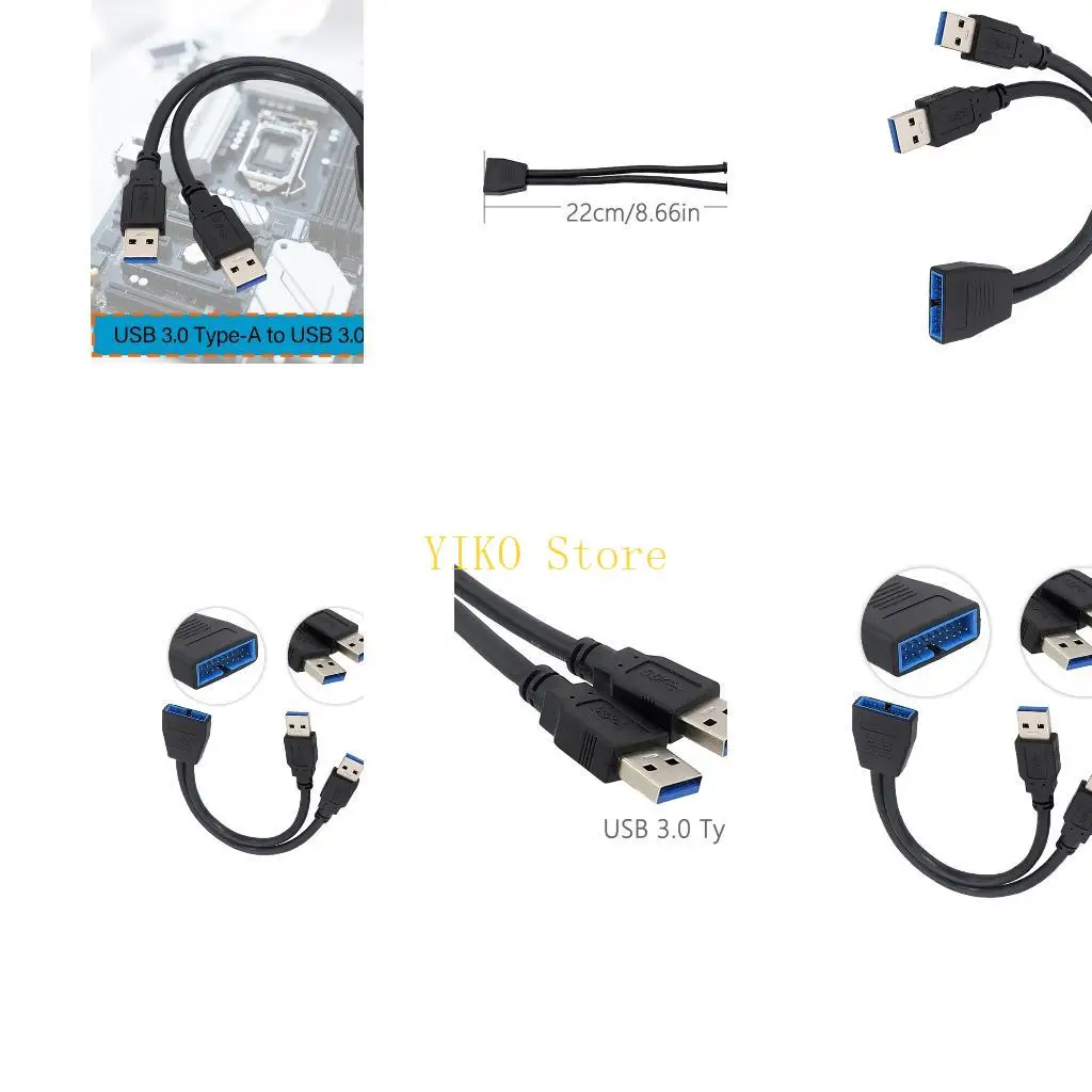 K32C Double Port USB3.0 Extension Cable 19Pin Male Fast Speed Transfer 19Pin 1 to 2
K32C Double Port USB3.0 Extension Cable 19Pin Male Fast Speed Transfer 19Pin 1 to 2