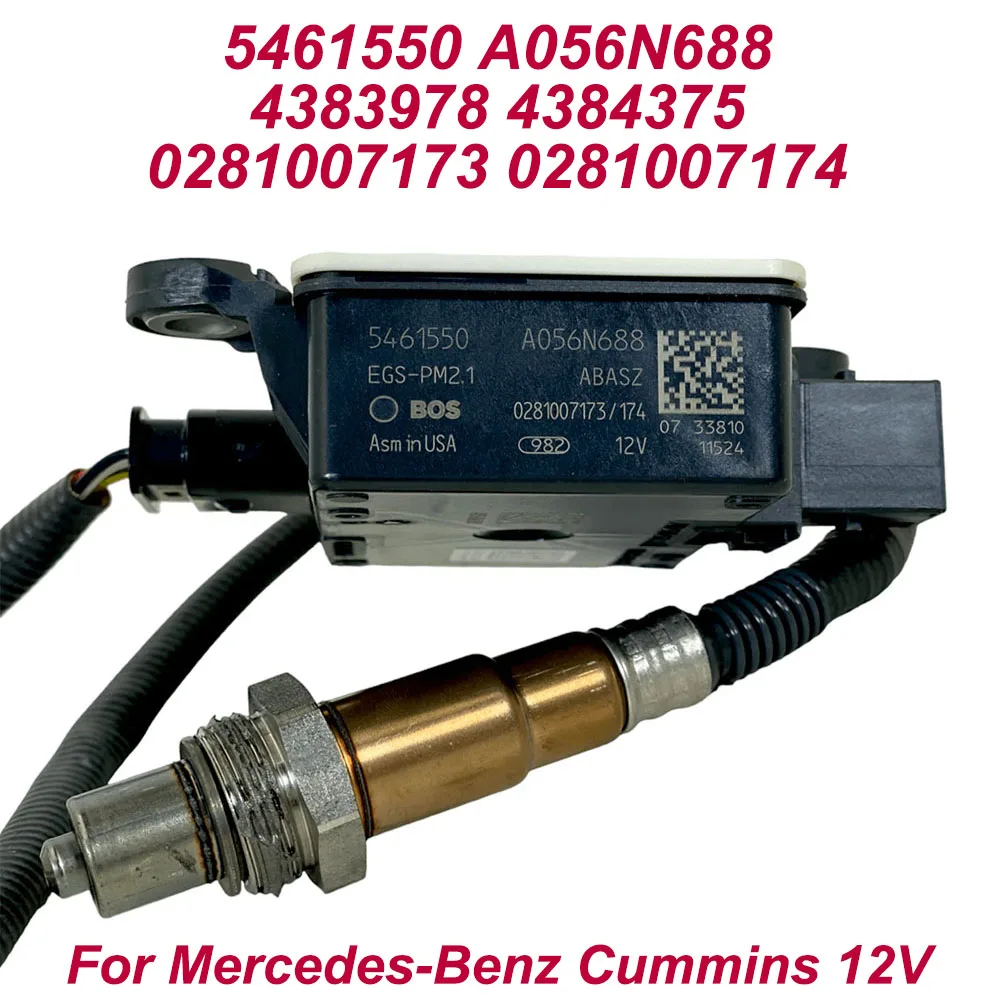 NEW 12V Particulate Matter Sensor For Mercedes-Benz Cummins 5461550RX 4383978 4384375 5461550 A056N688 0281007173 0281007174
NEW 12V Particulate Matter Sensor For Mercedes-Benz Cummins 5461550RX 4383978 4384375 5461550 A056N688 0281007173 0281007174