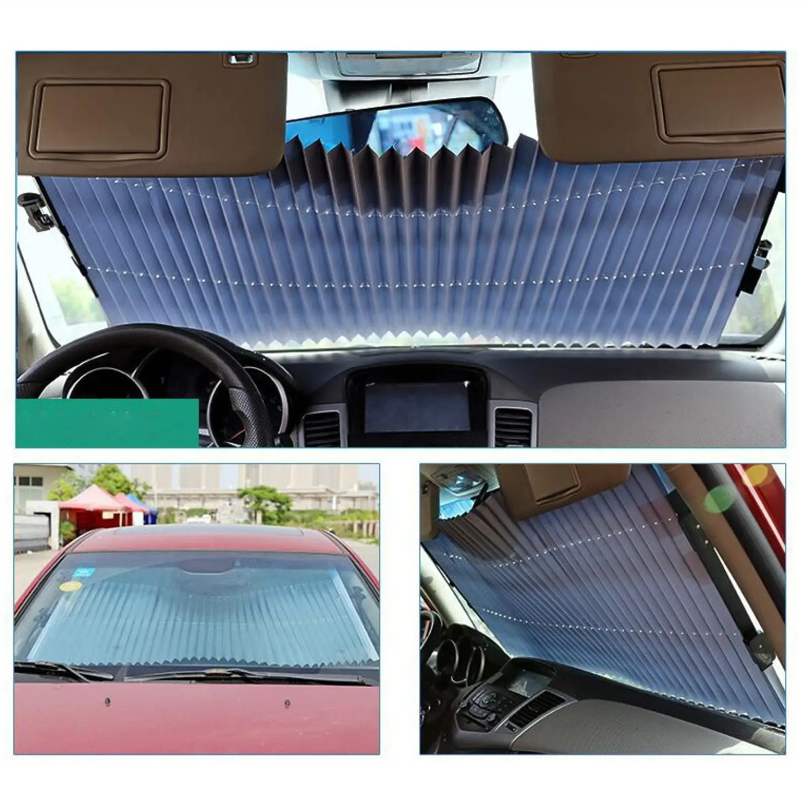 Car Retractable Windshield Sun Shade Sun Visor Replacement Accessories Protector Auto Front Window Shade for Trucks Suvs
Car Retractable Windshield Sun Shade Sun Visor Replacement Accessories Protector Auto Front Window Shade for Trucks Suvs