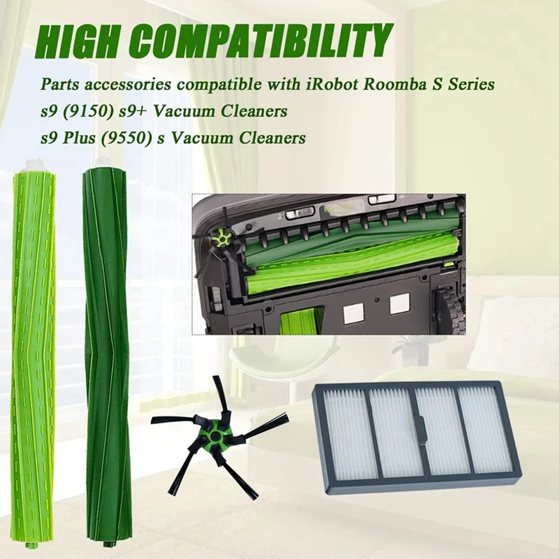 A22Z Replacement Parts Roller Brushes Set for iRobot Roomba S9 (9150) S9+ S9 Plus (9550),Vacuum Cleaner Replacement Accessory
A22Z Replacement Parts Roller Brushes Set for iRobot Roomba S9 (9150) S9+ S9 Plus (9550),Vacuum Cleaner Replacement Accessory