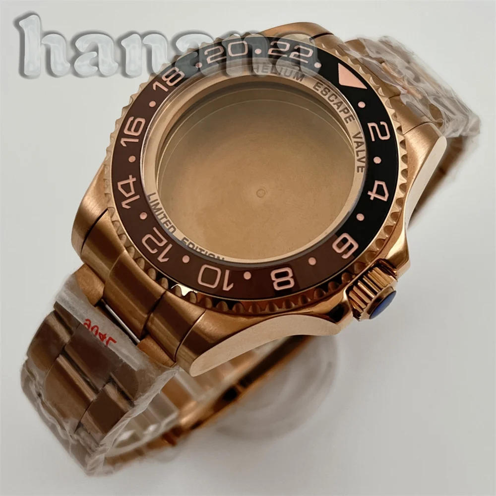 43mm Diver's SEA rose gold case sapphire glass ceramic bezel suitable for NH34 NH35 36 ETA2824 PT5000 Miyota8215 DG3804 movement
43mm Diver's SEA rose gold case sapphire glass ceramic bezel suitable for NH34 NH35 36 ETA2824 PT5000 Miyota8215 DG3804 movement
