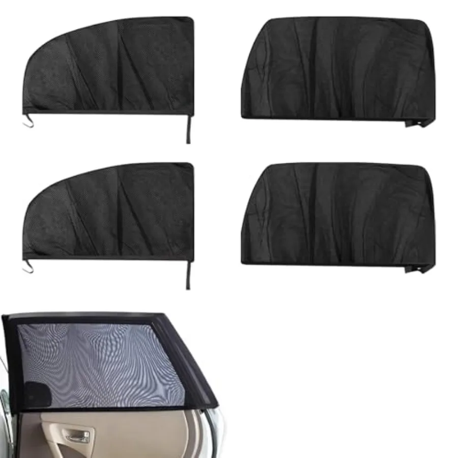 4 PCS Car Window Shades Mesh Sunshades, Breathable Side Window Covers with UV Protection, Privacy Shade Sun Blocker Mosquito Ne
4 PCS Car Window Shades Mesh Sunshades, Breathable Side Window Covers with UV Protection, Privacy Shade Sun Blocker Mosquito Ne