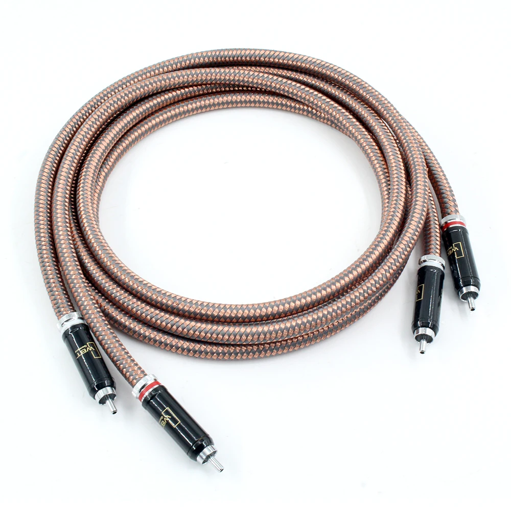 Pair Hifi RCA Cable Accuphase OCC Pure Copper RCA Interconnect Audio Cable Rhodium Plated Plug 
Pair Hifi RCA Cable Accuphase OCC Pure Copper RCA Interconnect Audio Cable Rhodium Plated Plug