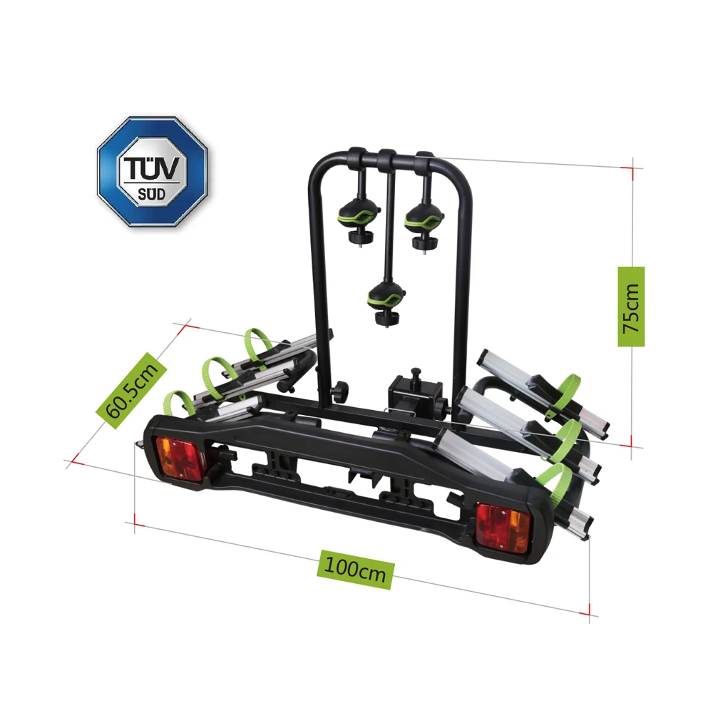 3 Bikes Carrier Fix on 50mm Tow Ball Max Loading 45 kg Steel Fold High Quality Hot Sale Hitch Mount Carrier Car Bike Rack
3 Bikes Carrier Fix on 50mm Tow Ball Max Loading 45 kg Steel Fold High Quality Hot Sale Hitch Mount Carrier Car Bike Rack