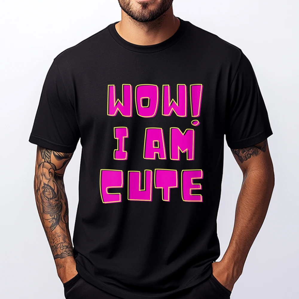 Womens Wow Am I Cute Cute Or An Who Is Cute Black T Shirt Men's T-Shirts Punk Style
Womens Wow Am I Cute Cute Or An Who Is Cute Black T Shirt Men's T-Shirts Punk Style