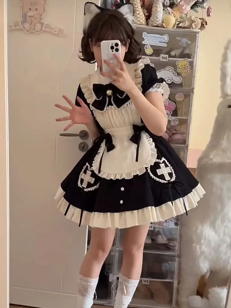 2025 Vestidos De Mujer, милые платья для женщин, облегающее платье с короткими рукавами, женское модное летнее милое платье для косплея в стиле Лолиты
2025 Vestidos De Mujer, милые платья для женщин, облегающее платье с короткими рукавами, женское модное летнее милое платье для косплея в стиле Лолиты