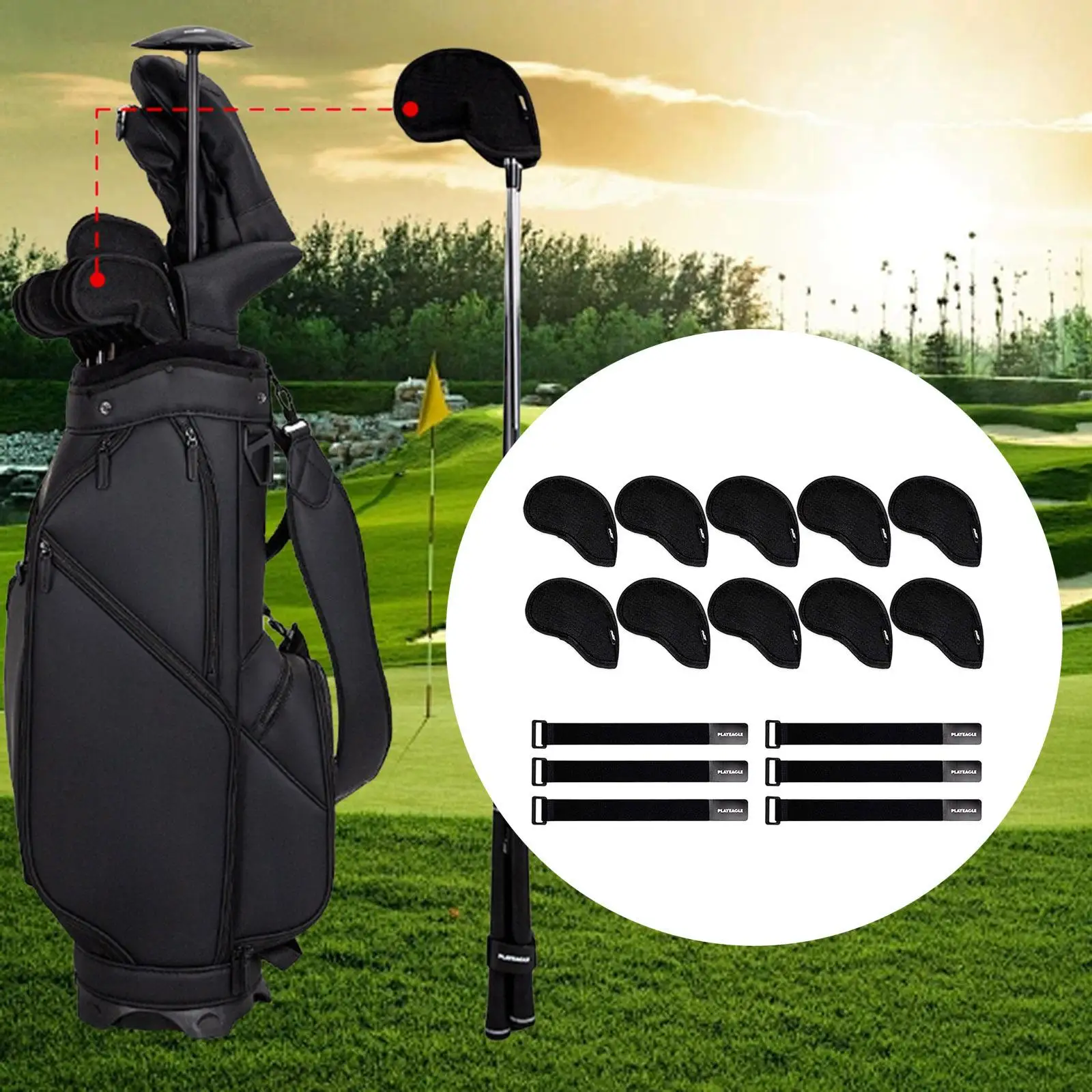 10Pcs Golf Iron Head Covers Set, Protective Sleeve Beginners Accessories Golfer Gift Outdoor Protection Golf Iron Headcovers
10Pcs Golf Iron Head Covers Set, Protective Sleeve Beginners Accessories Golfer Gift Outdoor Protection Golf Iron Headcovers