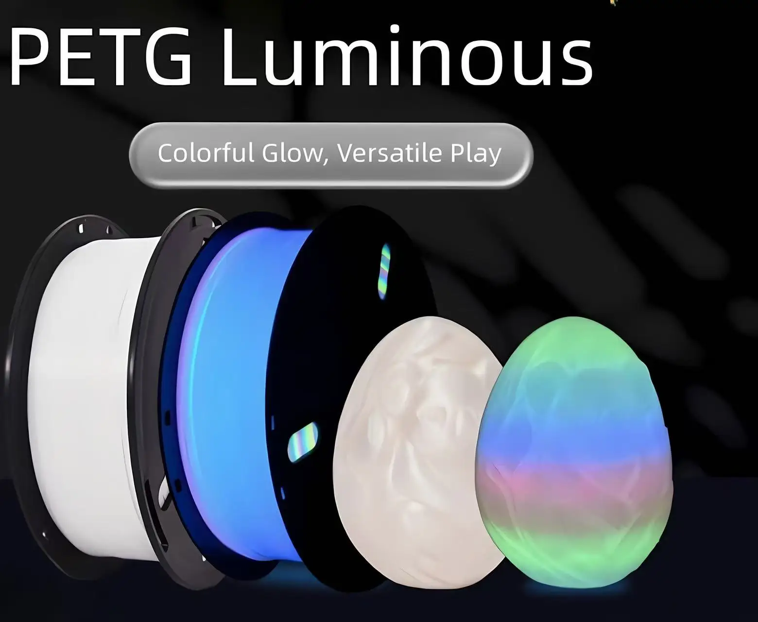 PETG Glow in the Dark Filament 1.75mm 1KG - High Strength PETG 3D Printer Filament for Ender, Creality, Prusa - Easy to Print
PETG Glow in the Dark Filament 1.75mm 1KG - High Strength PETG 3D Printer Filament for Ender, Creality, Prusa - Easy to Print