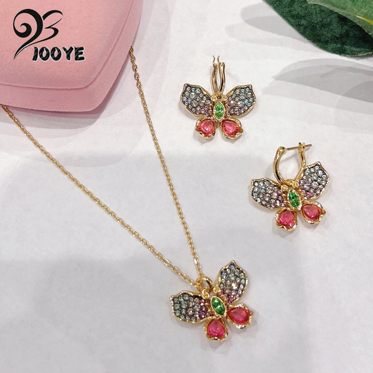 High Quality 2025 New Trend Fine Jewelry Set Charm Cute Pink Butterfly Crystal Fashion Necklace Earrings Romantic Gift for Women
High Quality 2025 New Trend Fine Jewelry Set Charm Cute Pink Butterfly Crystal Fashion Necklace Earrings Romantic Gift for Women