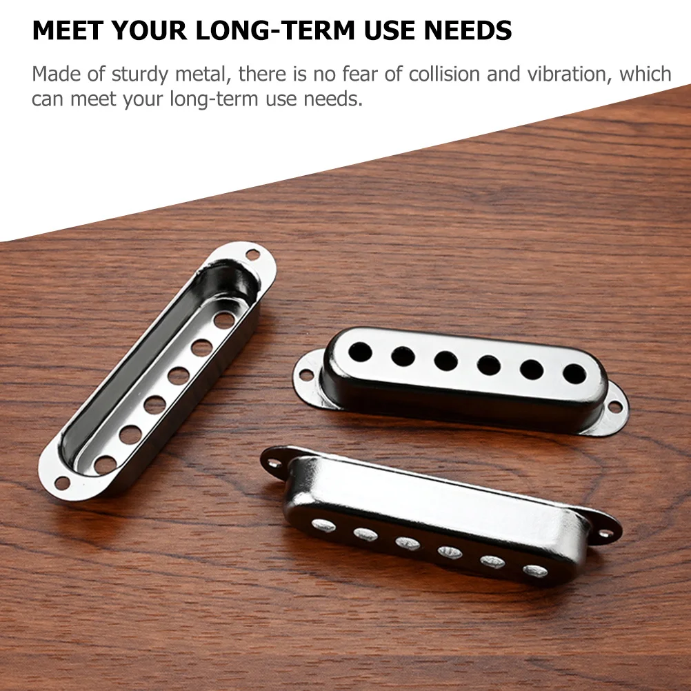 3Pcs Sturdy Pickup Cover Metal Guitar Pickup Protector Impact Resistant Cover Keeps Pickups in Ideal Condition
3Pcs Sturdy Pickup Cover Metal Guitar Pickup Protector Impact Resistant Cover Keeps Pickups in Ideal Condition