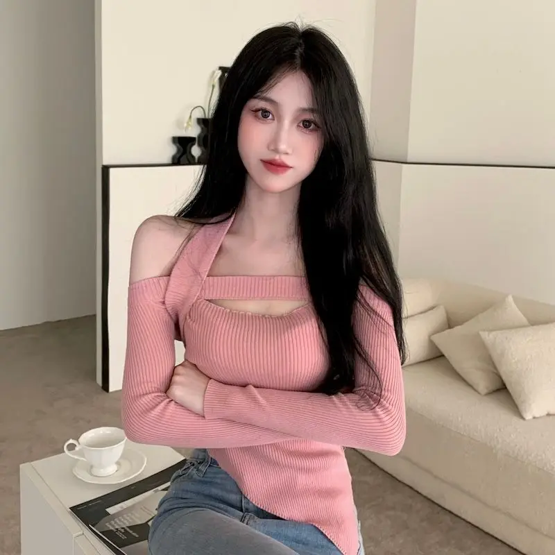 Hot Girls Irregular Pure T-shirt Top Long Sleeve Base Shirt Short Knit Sweater Trendy
Hot Girls Irregular Pure T-shirt Top Long Sleeve Base Shirt Short Knit Sweater Trendy