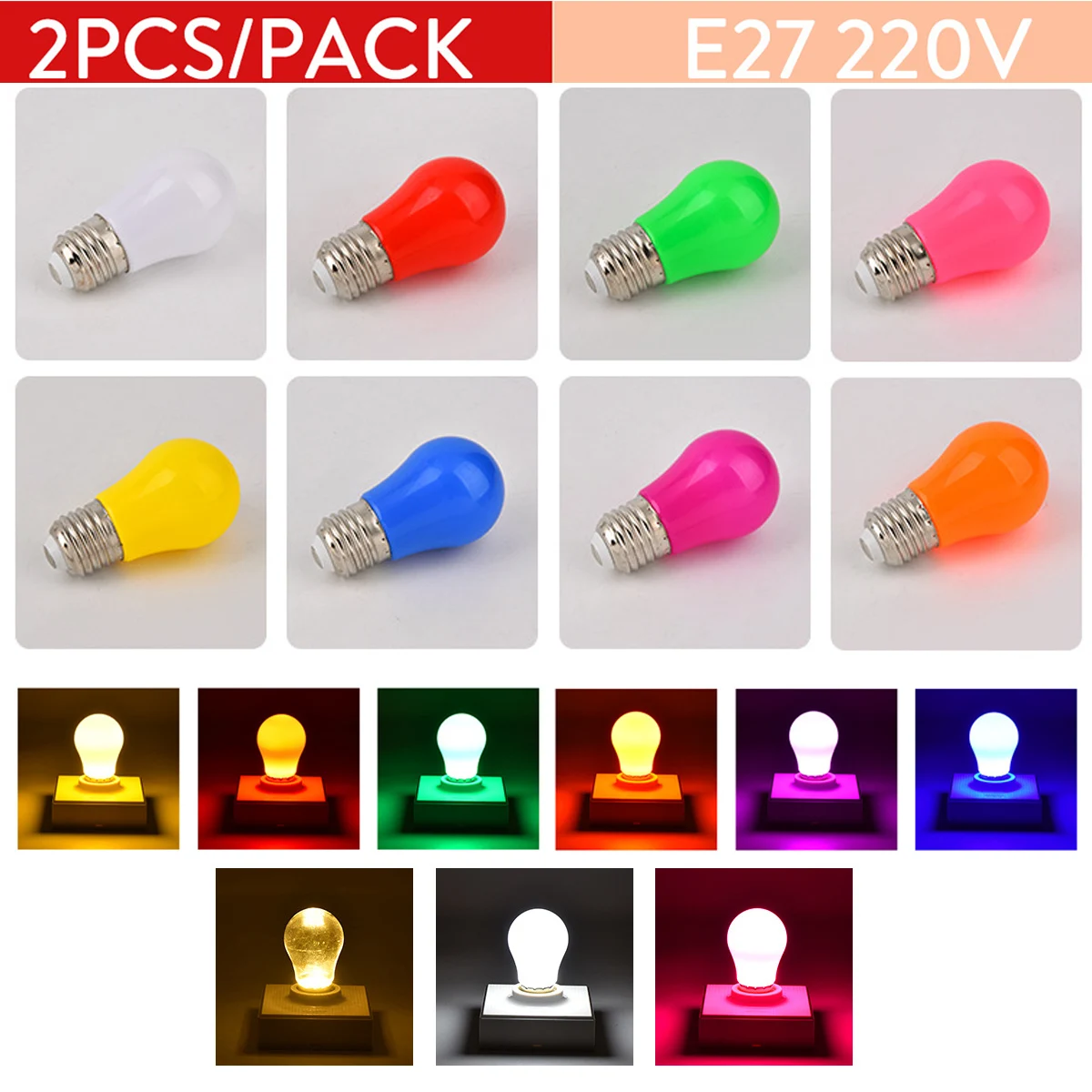 Лампочка 2x E27 2w Led A45 Светлая 8 / Цвет 220v Красно - синяя, зеленая, оранжевая фиолетовая лампочка для домашней сцены
Лампочка 2x E27 2w Led A45 Светлая 8 / Цвет 220v Красно - синяя, зеленая, оранжевая фиолетовая лампочка для домашней сцены