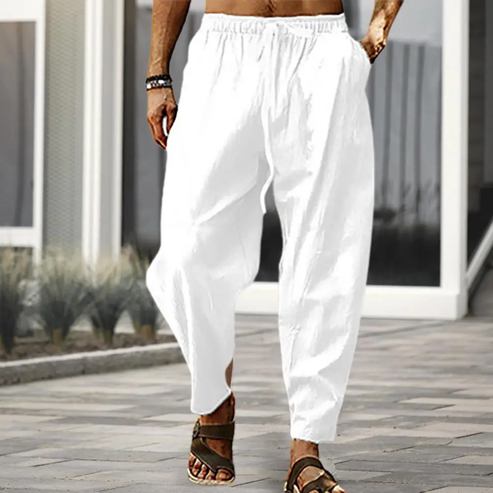 Men Summer Sweatpants Cotton Linen Drawstring Loose Elastic Waist Pockets Sports Deep Crotch Jogging Men Trousers Female Clothes
Men Summer Sweatpants Cotton Linen Drawstring Loose Elastic Waist Pockets Sports Deep Crotch Jogging Men Trousers Female Clothes