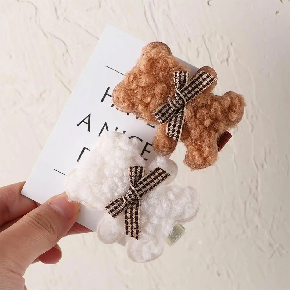 Headwear Simple Girl Female Cartoon Plush Bear Hairpin Hair Accessories Korean Style Barrettes Women Hair Clips
Headwear Simple Girl Female Cartoon Plush Bear Hairpin Hair Accessories Korean Style Barrettes Women Hair Clips