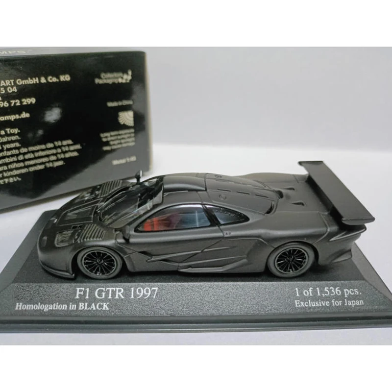 Minichamps 1/43 F1 GTR 1997, матовый черный сплав, имитация спортивного автомобиля, статическая коллекция, украшенные праздничные подарки, игрушки 
Minichamps 1/43 F1 GTR 1997, матовый черный сплав, имитация спортивного автомобиля, статическая коллекция, украшенные праздничные подарки, игрушки