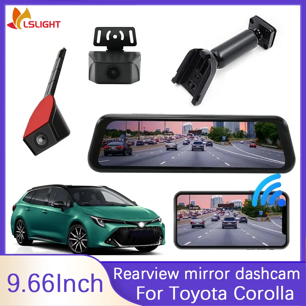 9,66-дюймовый видеорегистратор 4K + 1080P, автомобильное зеркало заднего вида, монитор для Toyota Corolla 2007-2017, IPS сенсорный экран с 2 аксессуарами для камеры
9,66-дюймовый видеорегистратор 4K + 1080P, автомобильное зеркало заднего вида, монитор для Toyota Corolla 2007-2017, IPS сенсорный экран с 2 аксессуарами для камеры