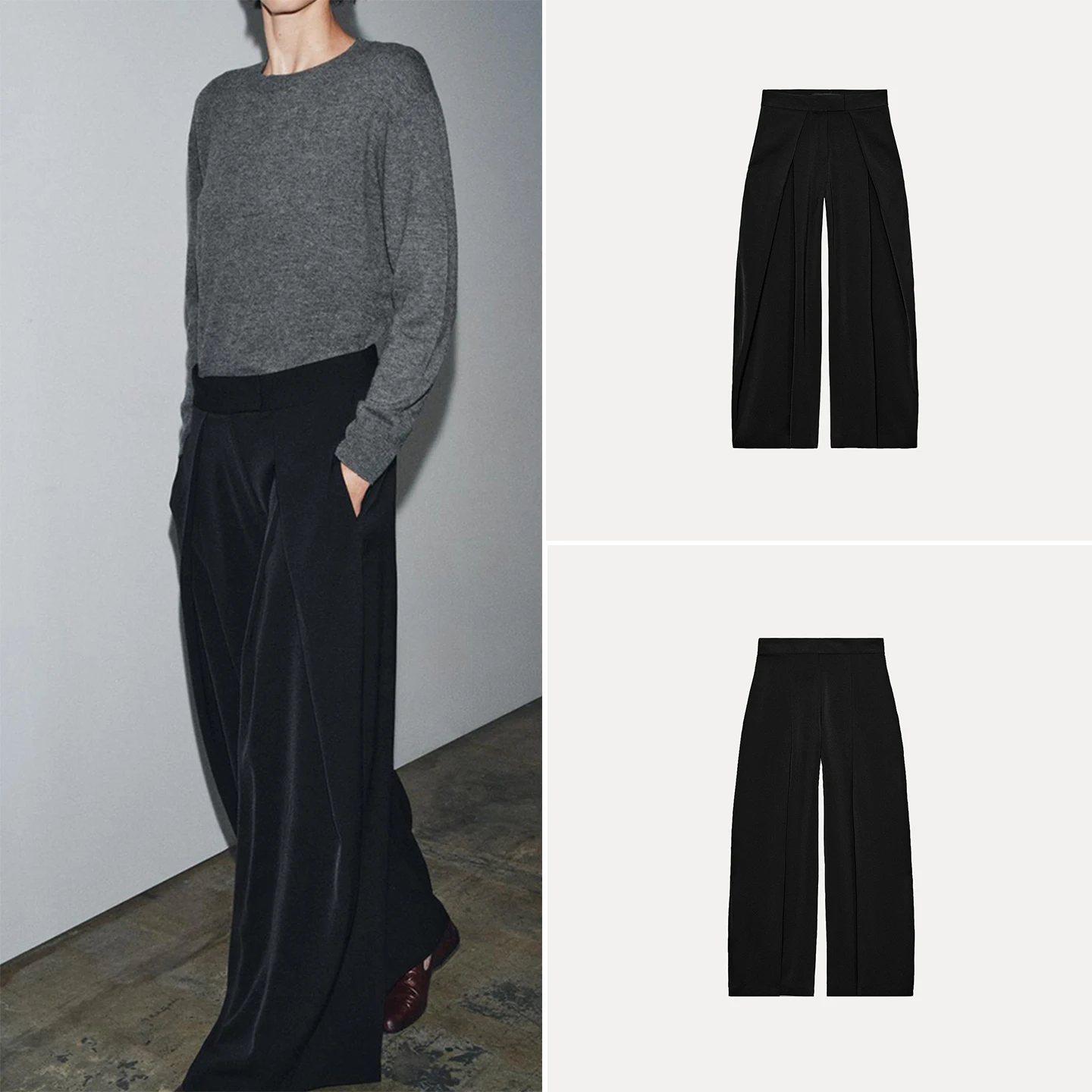 Casual Sle Pleated Loose Long Pants Women's Faion Personali Match mid Waist Straight Leg Pants Autumn New Arrival
Casual Sle Pleated Loose Long Pants Women's Faion Personali Match mid Waist Straight Leg Pants Autumn New Arrival