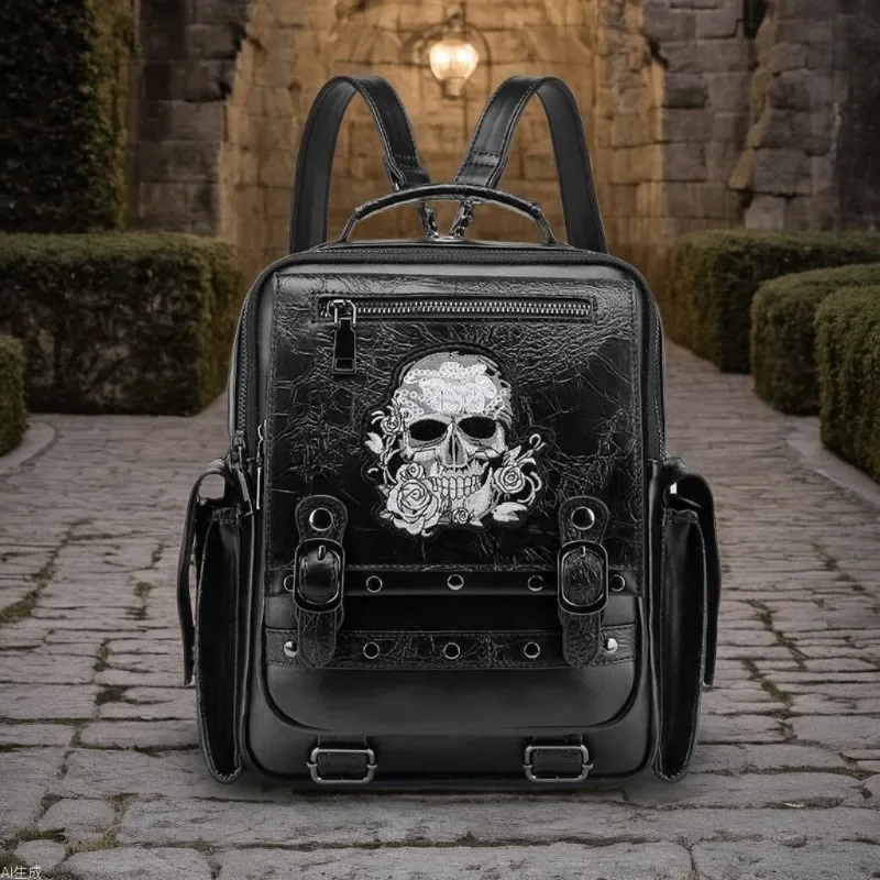 New bag for women, big capacity for women, backpack for women, skull head embroidery, portable backpack, computer bag
New bag for women, big capacity for women, backpack for women, skull head embroidery, portable backpack, computer bag