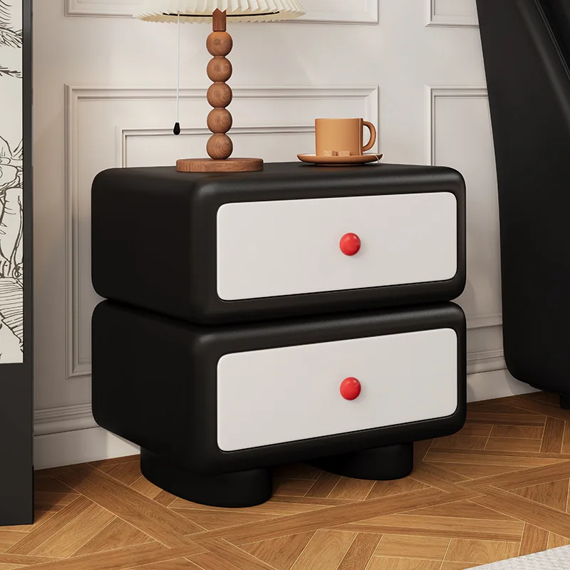 Modern solid wood bedside table creative children's bedroom leather environmental protection free installation bedside
Modern solid wood bedside table creative children's bedroom leather environmental protection free installation bedside
