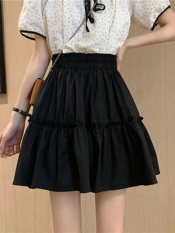 Color Elastic Waist A-Line ort Skirt Loose Fit Pure Color Street Sle Polyester Fiber High Waist A-Line Skirt for Women
Color Elastic Waist A-Line ort Skirt Loose Fit Pure Color Street Sle Polyester Fiber High Waist A-Line Skirt for Women