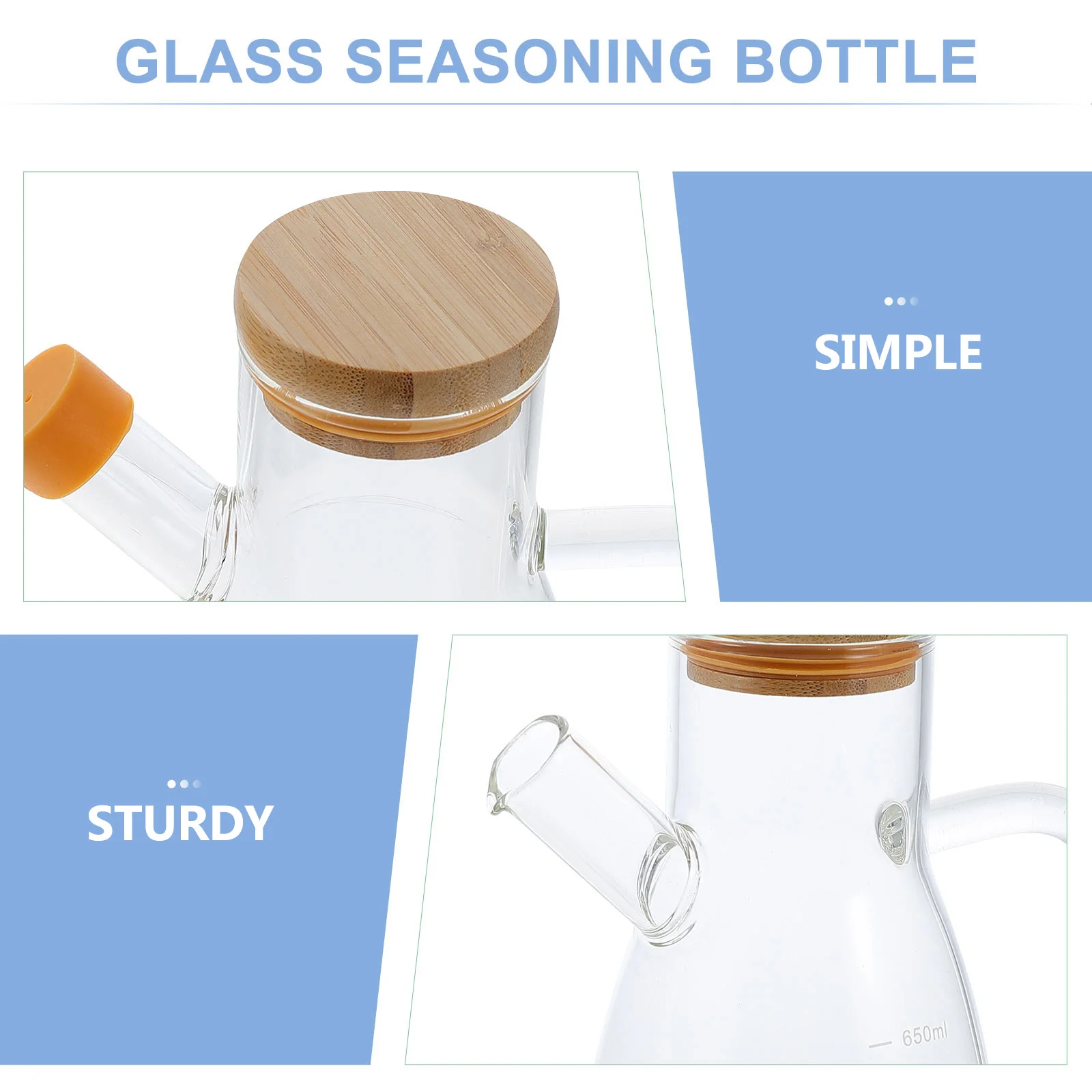 Bamboo Lid Glass Oil Bottle Containers Soy Sauce Vinegar Dispenser Home Bar Restaurant Use Storage
Bamboo Lid Glass Oil Bottle Containers Soy Sauce Vinegar Dispenser Home Bar Restaurant Use Storage