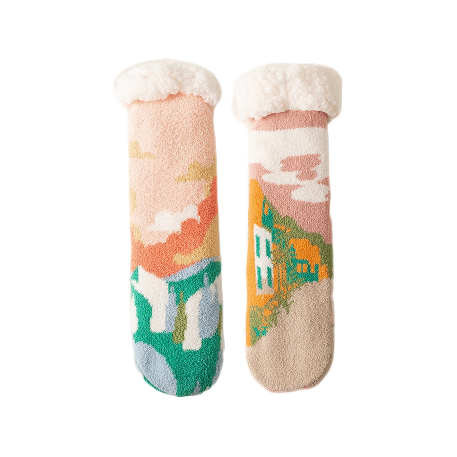 Lambswool silicone non-slip floor socks combination package-country painting + river view room
Lambswool silicone non-slip floor socks combination package-country painting + river view room