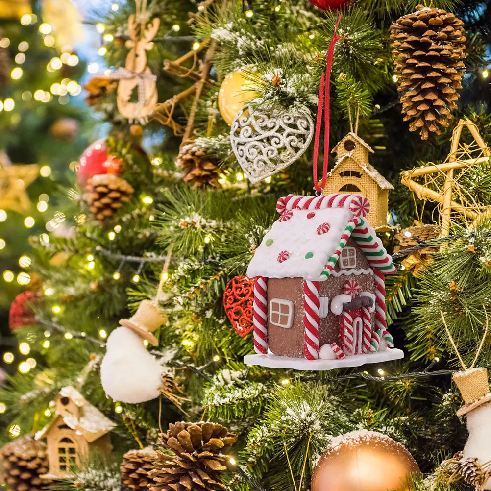 2pcs Gingerbread House Ornaments Christmas Tree Decor PVC Small House Pendant Holiday Craft Red Ribbon Party
2pcs Gingerbread House Ornaments Christmas Tree Decor PVC Small House Pendant Holiday Craft Red Ribbon Party