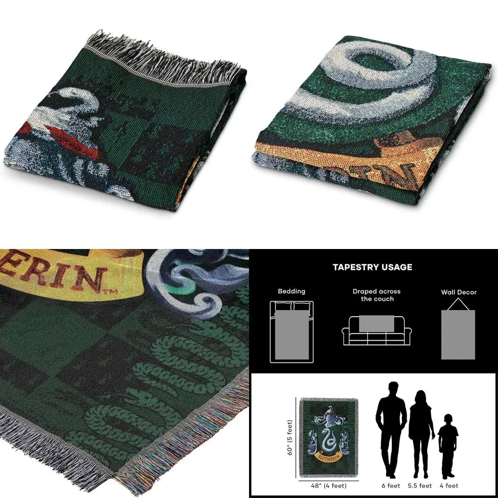 Slytherin Crest Tapestry Blanket, 48x60, Modern Decor, Unique Gift
Slytherin Crest Tapestry Blanket, 48x60, Modern Decor, Unique Gift