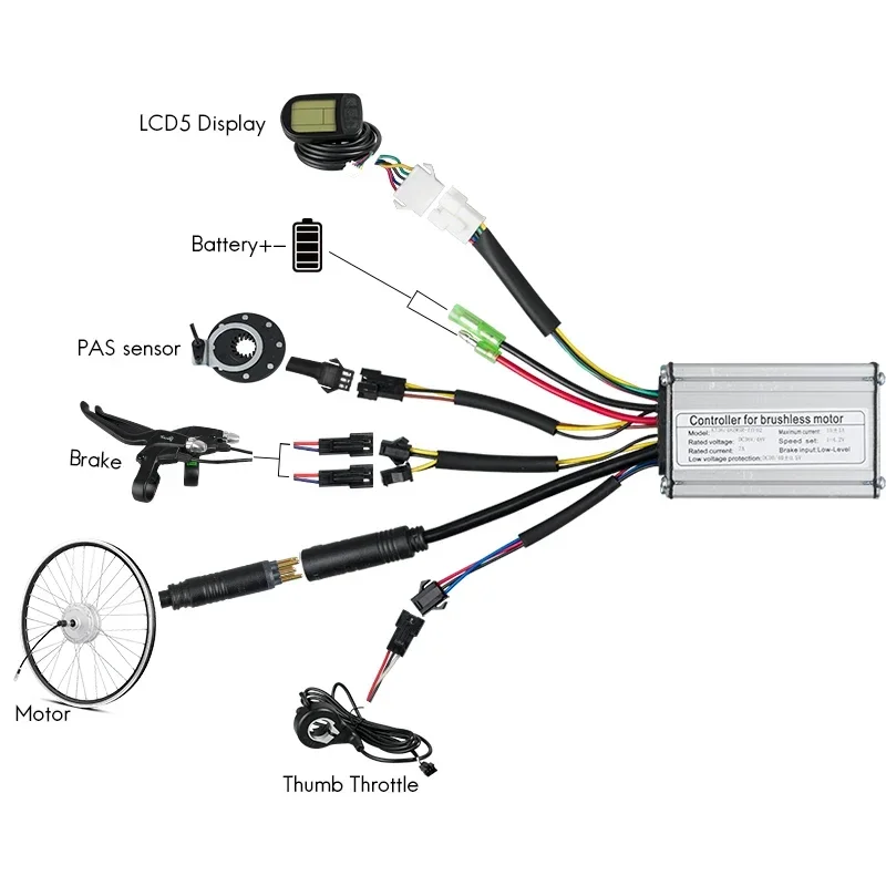 Electric Bike Controller Aluminum Accessory 250W 350W 500W 750W Light Function Scooter Battery Display
Electric Bike Controller Aluminum Accessory 250W 350W 500W 750W Light Function Scooter Battery Display