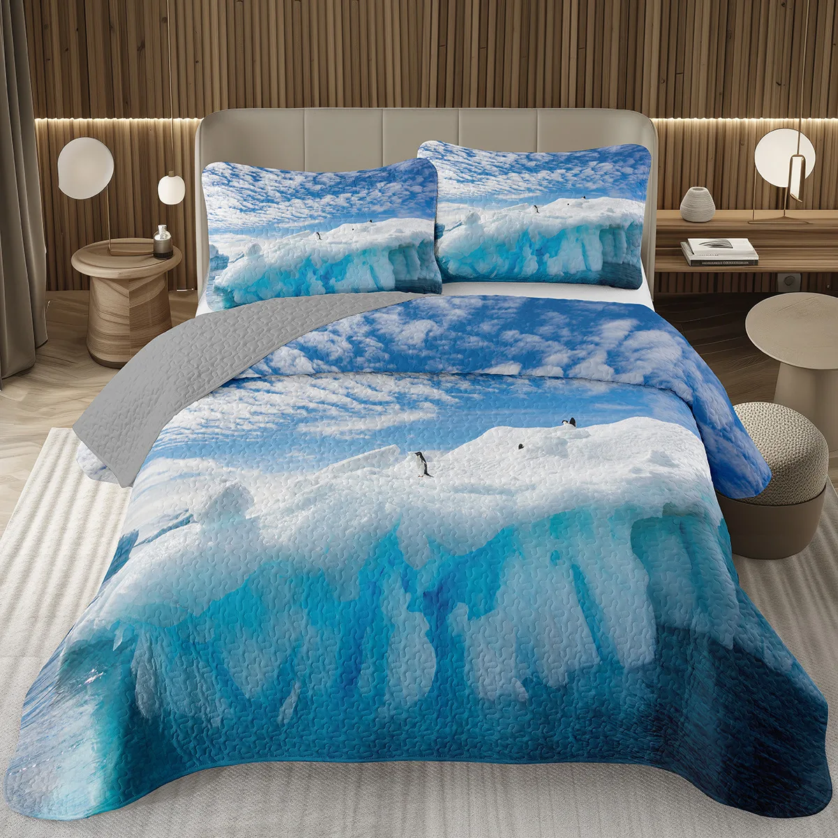 Glaciers Bedspread Twin Queen Ice Mountains Quilted Bedding Set 3D Island Winter Coverlet Set Sky Cloud Snowy Print Bed Cover
Glaciers Bedspread Twin Queen Ice Mountains Quilted Bedding Set 3D Island Winter Coverlet Set Sky Cloud Snowy Print Bed Cover