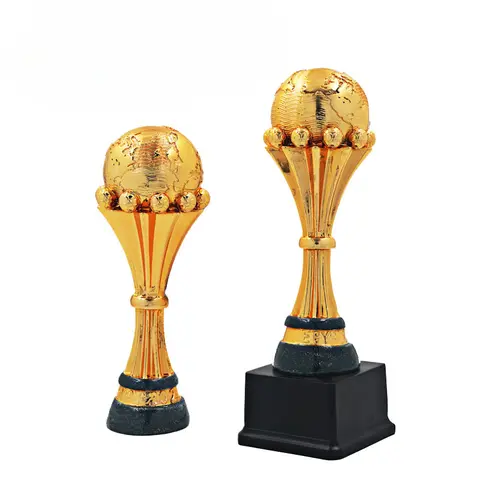 Troféu geral para festas de futebol - dourado, 250,420 mm de diâmetro, Copa Africana - Melhor Prêmio de Marcador