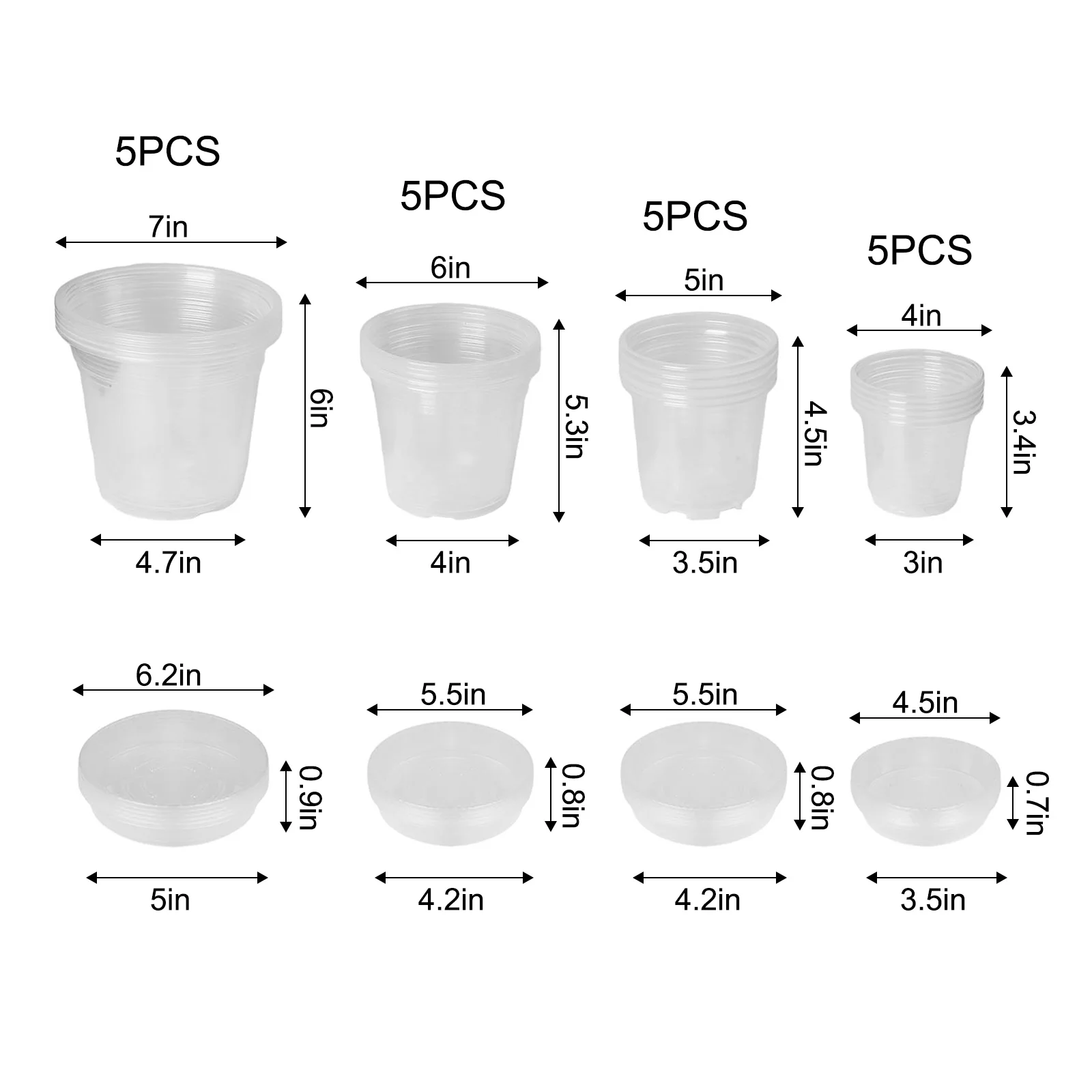 Clear Flowerpot Drainage Hole Pot Indoor Gardening Versatile Use For All Plants For Herbs For Indoor Gardening 4 Inches
Clear Flowerpot Drainage Hole Pot Indoor Gardening Versatile Use For All Plants For Herbs For Indoor Gardening 4 Inches