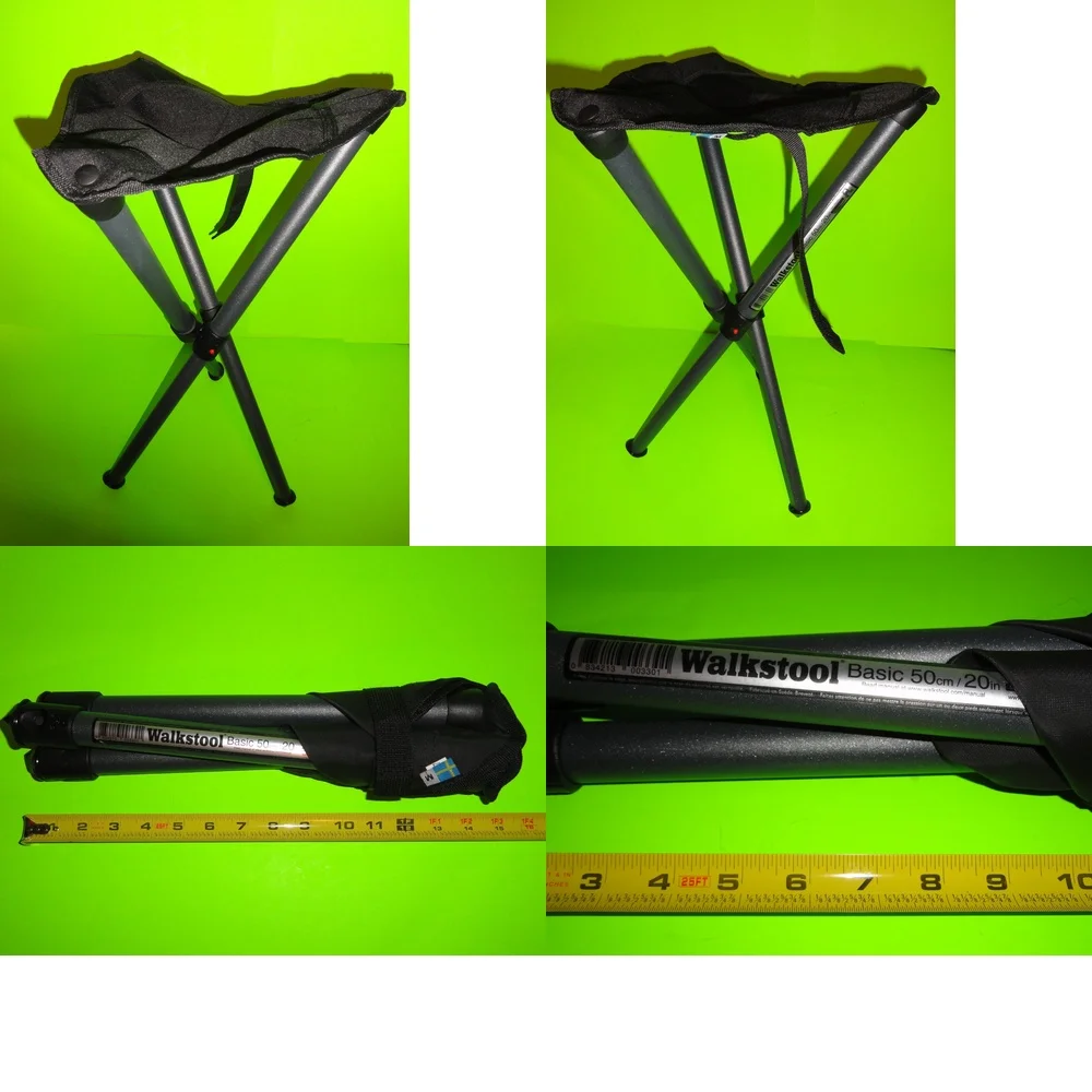 WalkStool Basic 20" Folding Camping Chair Seat Aluminum Telescopic 3 Leg 330#Max
WalkStool Basic 20" Folding Camping Chair Seat Aluminum Telescopic 3 Leg 330#Max