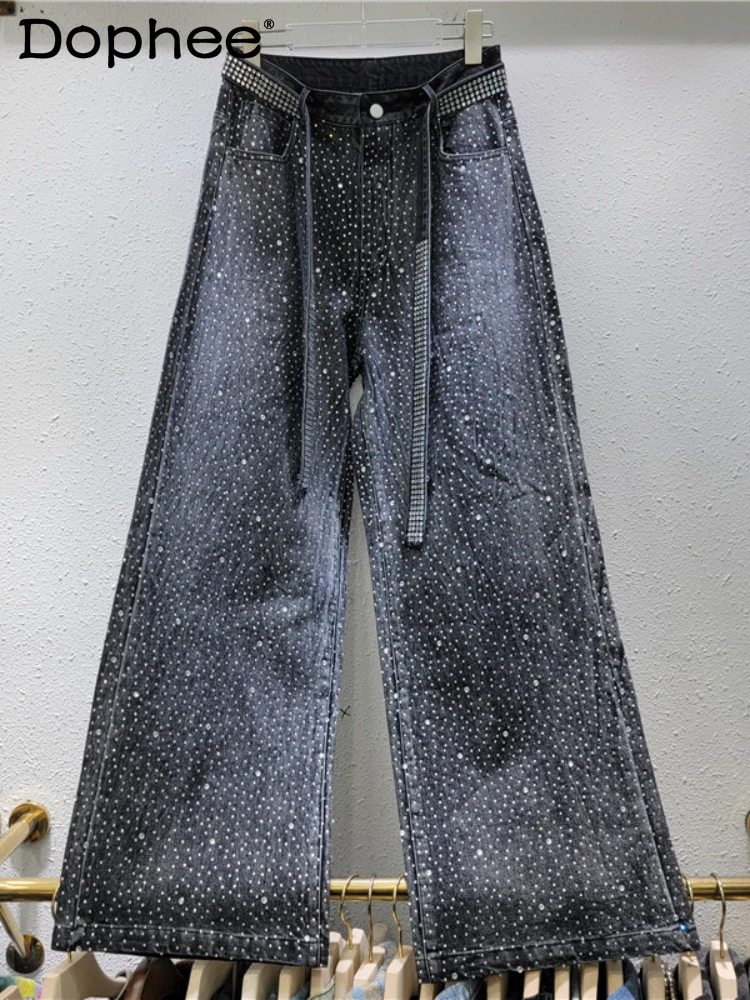 Flash Diamond Decorative Jeans Women's 2024 Autumn and Winter Design Sense Loose Straight-leg Pants European Goods Trousers
Flash Diamond Decorative Jeans Women's 2024 Autumn and Winter Design Sense Loose Straight-leg Pants European Goods Trousers