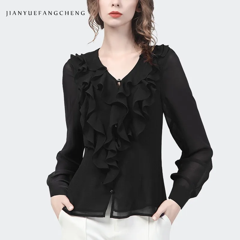 Женский весенний шифоновый топ с рюшами цвета фиолетового цвета: модная блузка для похудения, легкая и дышащая многослойная рубашка
Женский весенний шифоновый топ с рюшами цвета фиолетового цвета: модная блузка для похудения, легкая и дышащая многослойная рубашка