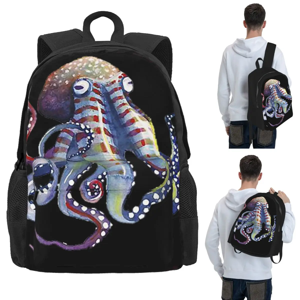 Octopus Student Backpack School Bag Hiking Travel Daypack for Men Women Bookbag Shoulder Bags
Octopus Student Backpack School Bag Hiking Travel Daypack for Men Women Bookbag Shoulder Bags