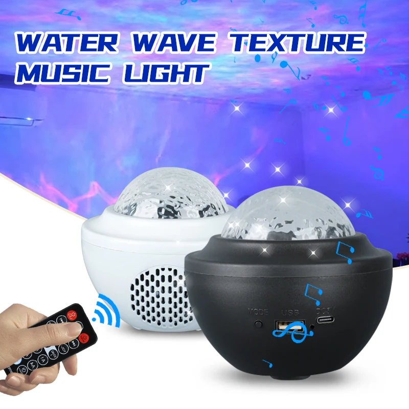 Water reflection projection light, music accompaniment, Bluetooth and remote control control, multi-color LED, USB charging, nig
Water reflection projection light, music accompaniment, Bluetooth and remote control control, multi-color LED, USB charging, nig