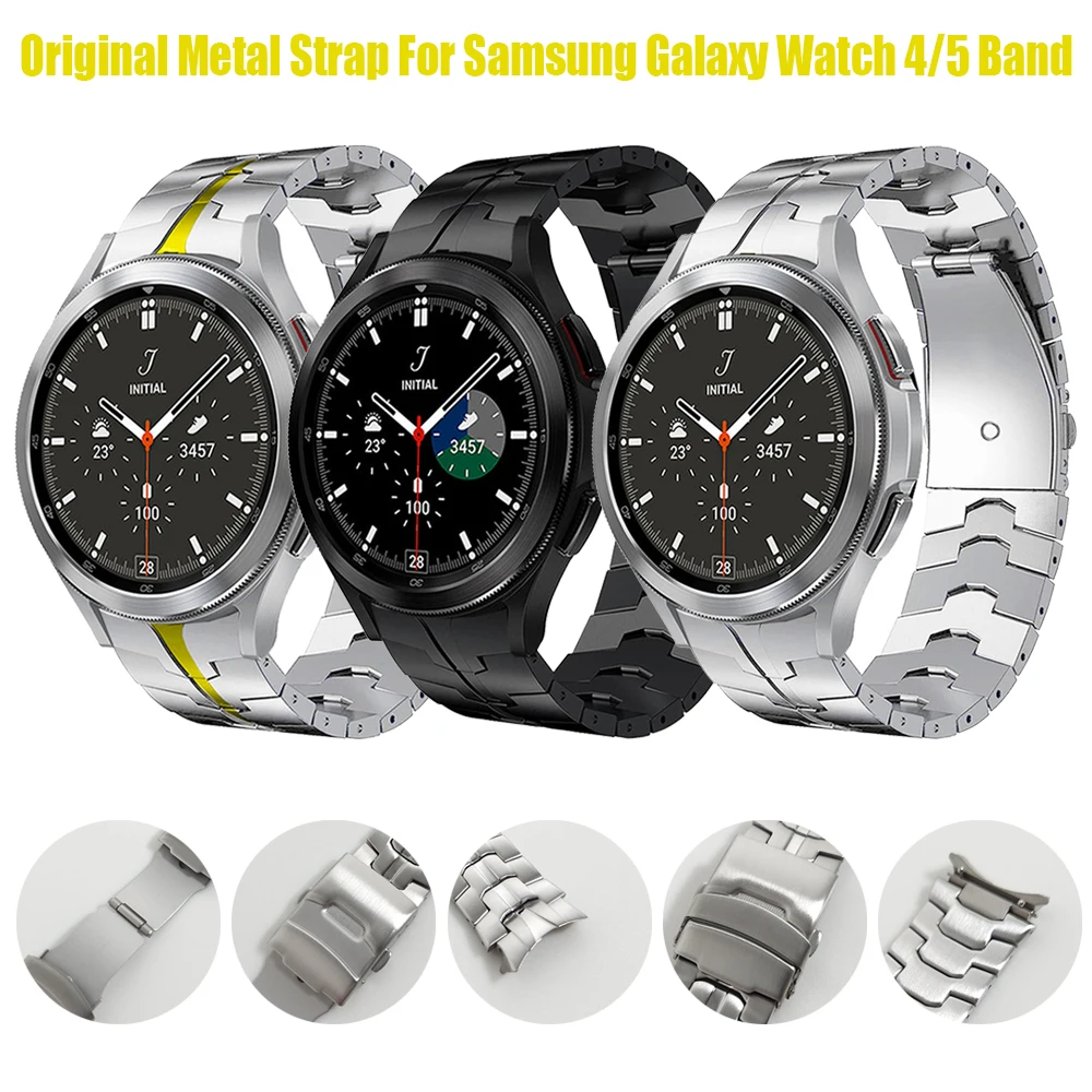 Ремешок без зазора из нержавеющей стали для Samsung Galaxy Watch 5 Pro 45 мм 44/40 мм Watch4 Classic 46/42 мм, оригинальный металлический роскошный браслет
Ремешок без зазора из нержавеющей стали для Samsung Galaxy Watch 5 Pro 45 мм 44/40 мм Watch4 Classic 46/42 мм, оригинальный металлический роскошный браслет