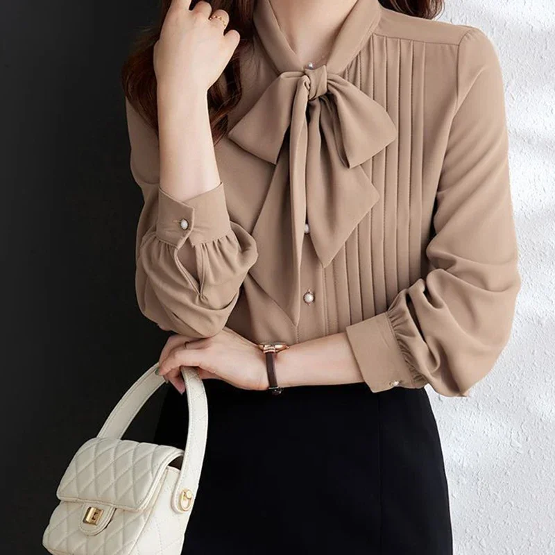 Women Elegant Necktie Shirt Single Breasted Loose Casual Long Sleeve Chiffon zara Blouse Chic Office Lady Tops Fashion New
Women Elegant Necktie Shirt Single Breasted Loose Casual Long Sleeve Chiffon zara Blouse Chic Office Lady Tops Fashion New