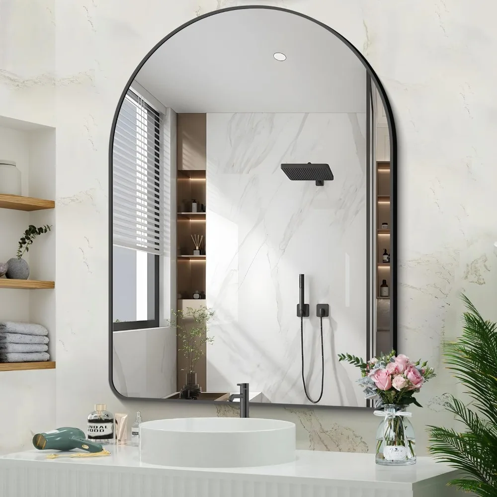 Decorative Mirrors,36 "x48" black arched mirror, wall mounted, with metal frame, Decorative Mirrors.
Decorative Mirrors,36 "x48" black arched mirror, wall mounted, with metal frame, Decorative Mirrors.