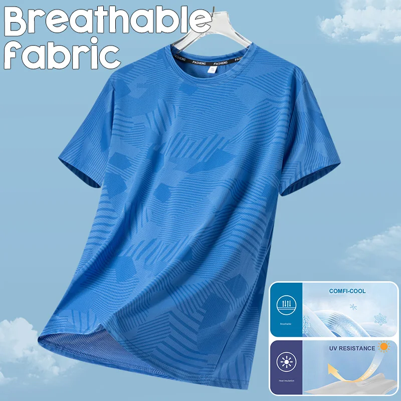 Men's Quick-Dry Running T-shirt Summer Breathable Stretch Fitness Sports T-shirt Outdoor Lightweight Jogging Gym Training Tees
Men's Quick-Dry Running T-shirt Summer Breathable Stretch Fitness Sports T-shirt Outdoor Lightweight Jogging Gym Training Tees