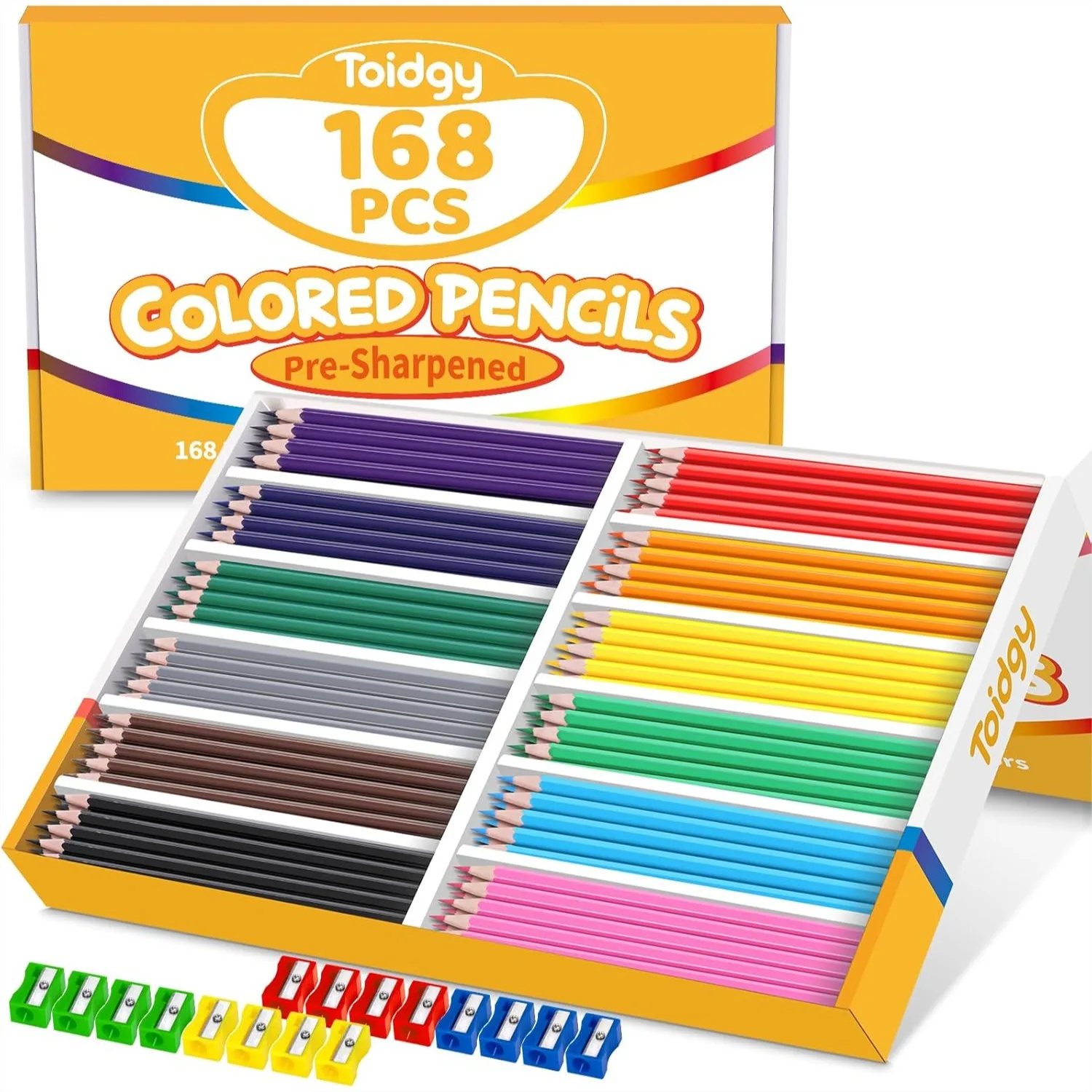 168 Packs Colored Pencils Bulk Classroom With 16 Sharpeners, Pre-sharpened Colored Pencils for Kids 12 Assorted Colors, Back to School Supplies for Teachers
168 Packs Colored Pencils Bulk Classroom With 16 Sharpeners, Pre-sharpened Colored Pencils for Kids 12 Assorted Colors, Back to School Supplies for Teachers