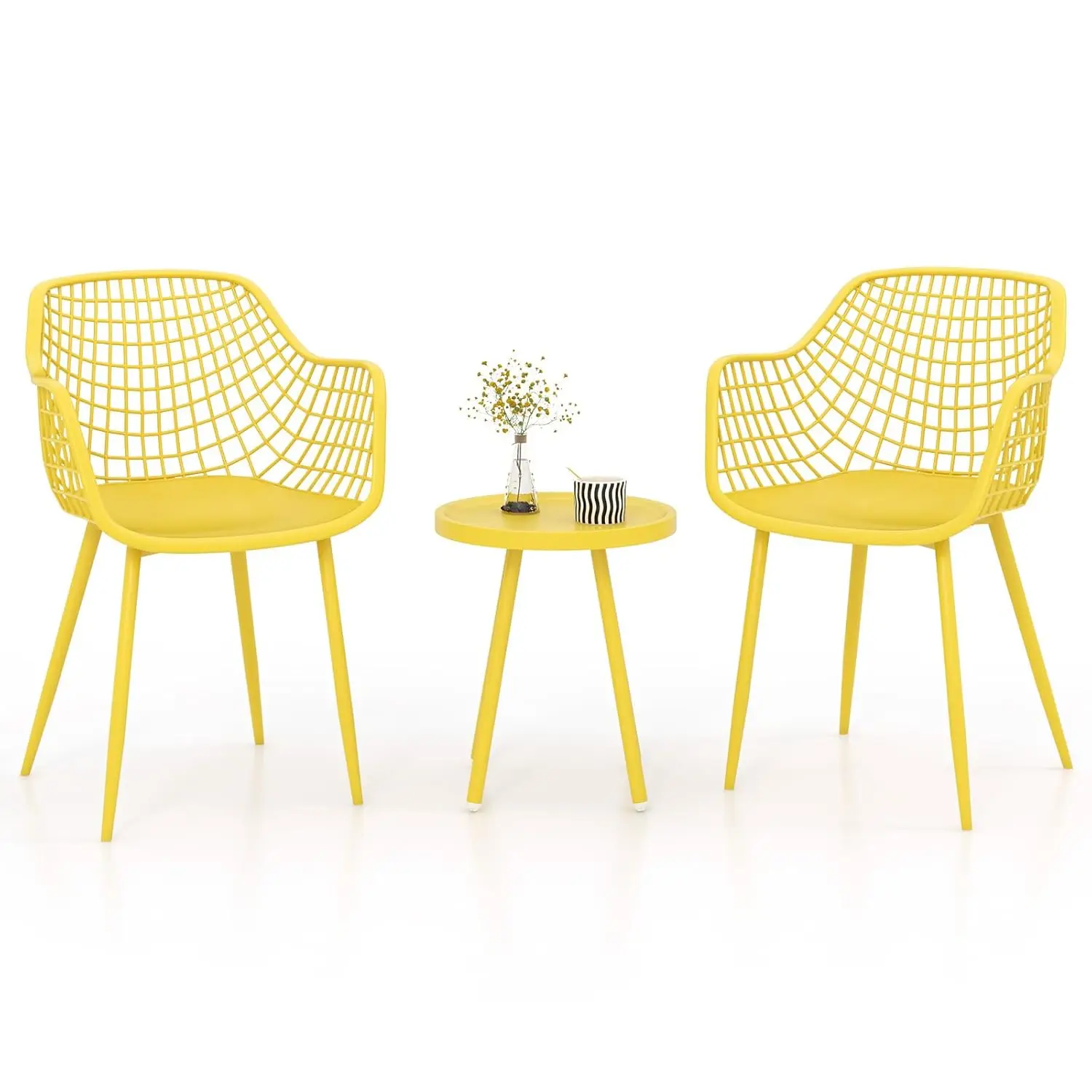3 Piece Patio Bistro Set, All Weather Heavy Duty Table and Chairs Set of 2 with Widen Seats, Outdoor Furniture Set, Customized
3 Piece Patio Bistro Set, All Weather Heavy Duty Table and Chairs Set of 2 with Widen Seats, Outdoor Furniture Set, Customized