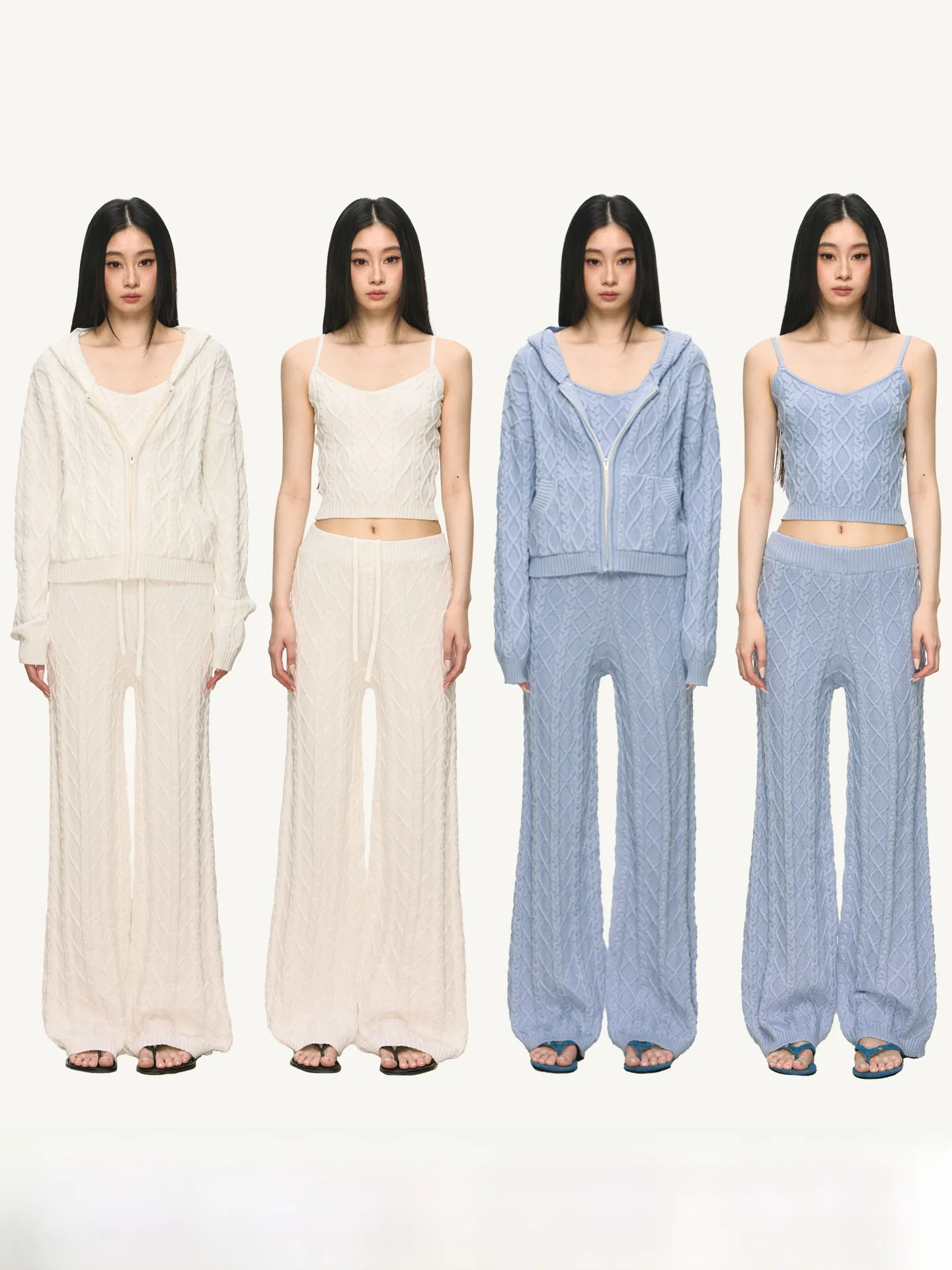 Anna Aneae Casual Sle Women's Knitted Vest Top Long Pants Loose Fit Outerwear Tee-Piece Set Spring Season Pure Color Twist
Anna Aneae Casual Sle Women's Knitted Vest Top Long Pants Loose Fit Outerwear Tee-Piece Set Spring Season Pure Color Twist