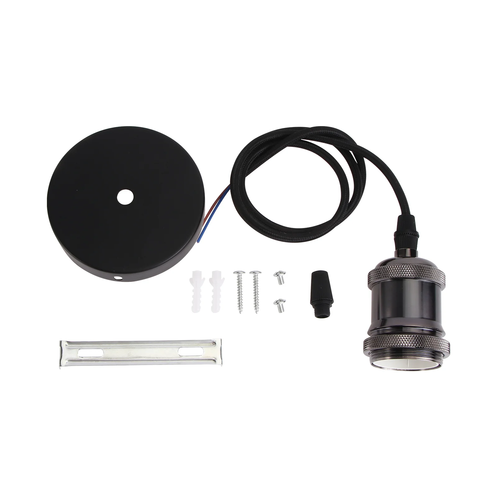 1Pcs Black Hanging Lamp Holder E27 Base Retro Droplight Socket with Strong Load Bearing for Home Office Cafe Decoration
1Pcs Black Hanging Lamp Holder E27 Base Retro Droplight Socket with Strong Load Bearing for Home Office Cafe Decoration