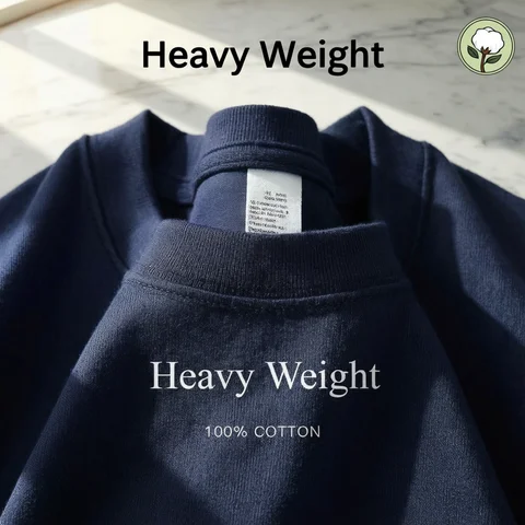 100% Cotton GSM 250G Men's T-shirt Summer Heavy Solid Color Round Neck Short Sleeve Basic Top Men's T-shirt